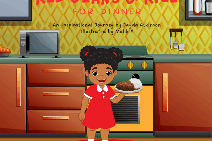 Cover of children’s book by Jayda Atkinson that is titled “Red Beans and Rice for Dinner.”